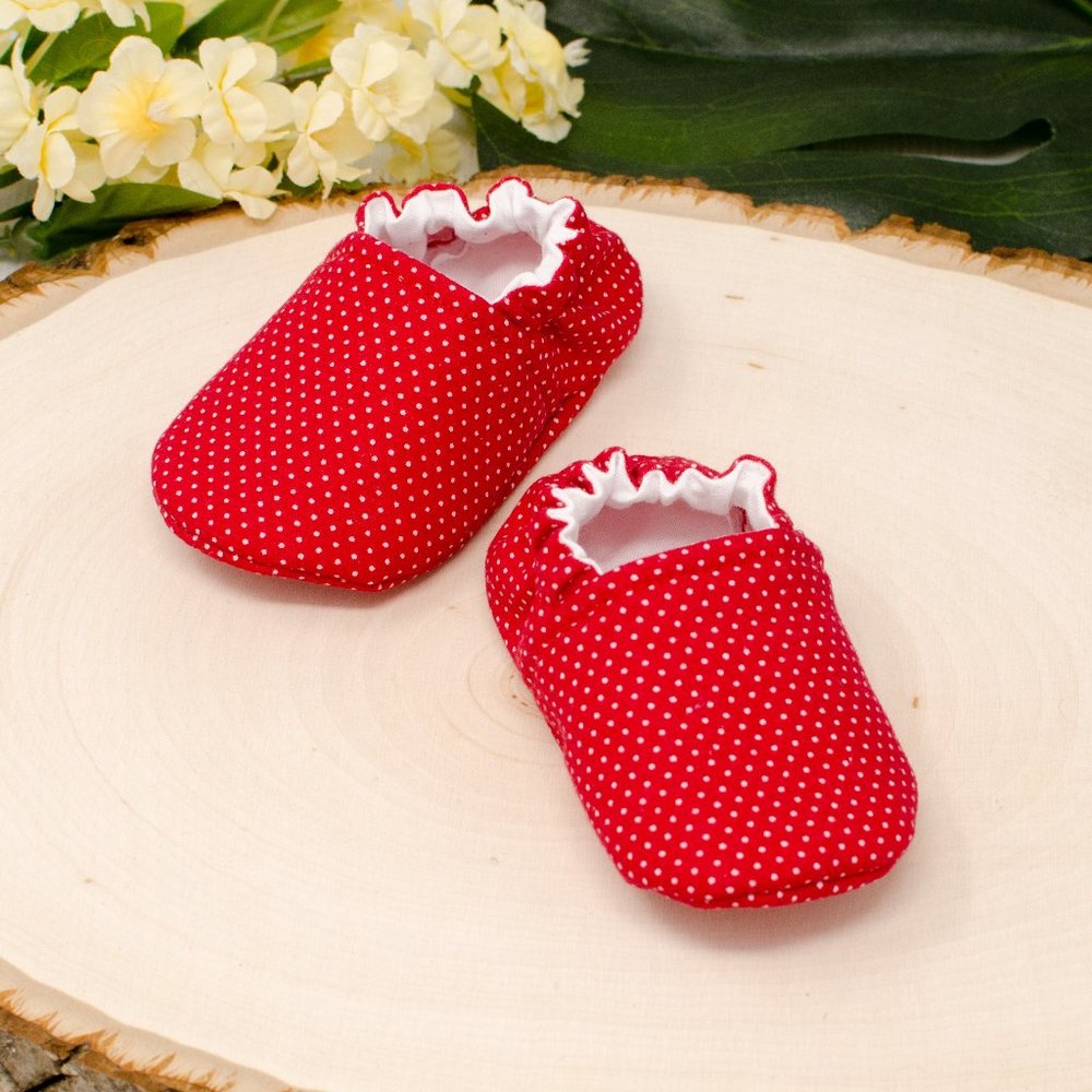 Red Dots Soft Sole Baby Shoes